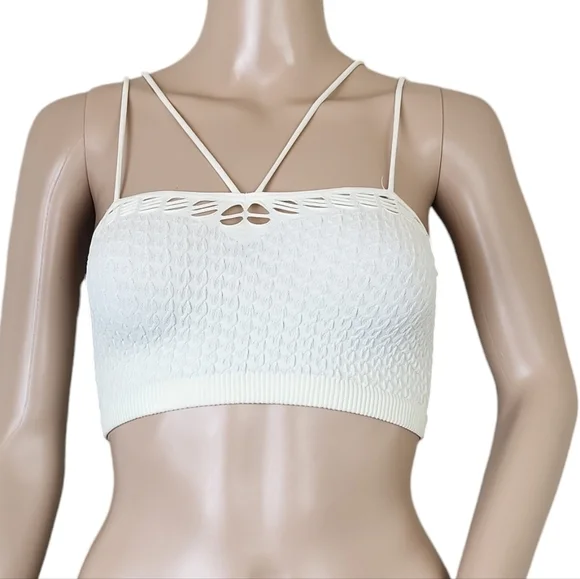 BKE Ricotta Cream Strappy Bralette - Picture 2 of 3